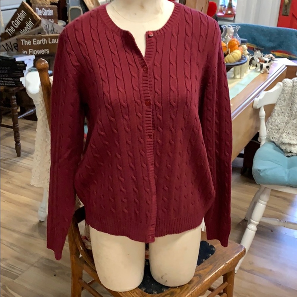 Traditional cardigan sweater by Eddie Bauer